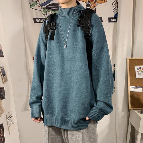 Mens Solid Color Winter Sweaters Casual Woman Fashion Pullovers Oversize Man Sweater 2020 New Male Clothing