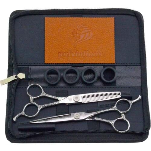 Univinlions 6" Hair Scissors Kit Hair Cutting Shears Professional Hairdressing Scissors Barber Accessories Thinning Clippers