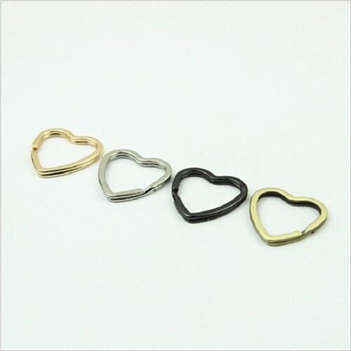 20pcs/lot new luggage handbag hardware accessories DIY shoulder strap link spring opening ring love heart-shaped key ring