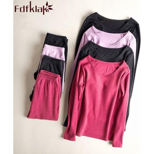 New Home Suit Pajama Set Cotton Night Pijama Femme Warm Sleepwear Two Piece Home Clothes For Women Pyjama Autumn Winter Fdfklak