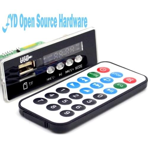 Wholesale 7~12V Car Handsfree Bluetooth MP3 APE decode board with Bluetooth module FM MP3 KIT LED USB Audio card decoder DIY