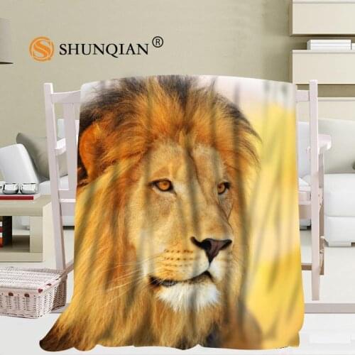 Custom Lion Animals Blanket Soft DIY Your Picture Decoration Bedroom Size 56x80Inch,50X60Inch,40X50Inch A7.10