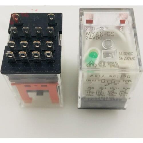 Original MY4N-GS-24VDC 14pin 3A250VAC led relays
