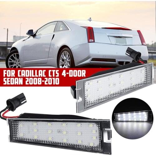 Pair License Plate Light Lamp LED For Cadillac CTS CTS-V 4 Door Sedan 2008-2010
