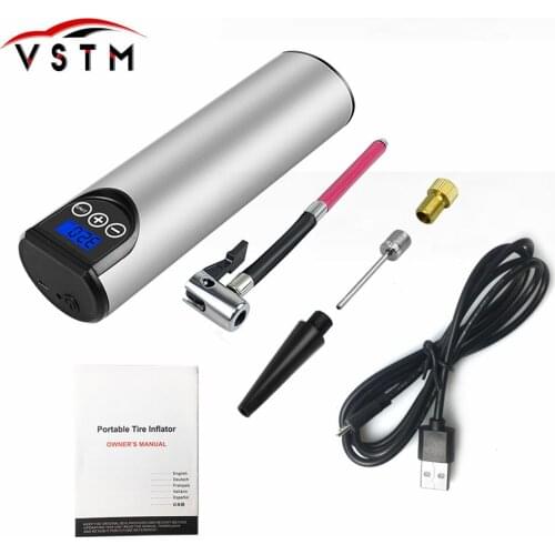 Portable 150PSI 12V Auto Car Air Compressor Bicycle Silver Tire Tyre Inflator Pump Auto Air Compressor with Display New