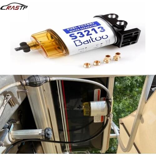 RASTP-Free Shipping 3/8" NPT Fuel Filter / Water Separator System S3213 For Marine Outboard Motor RS-OCC057-3213