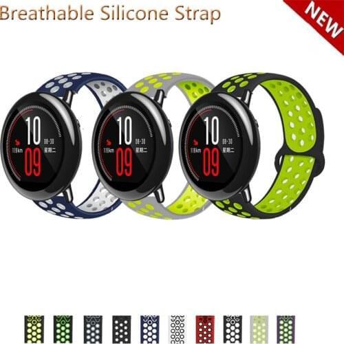 20mm 22mm Silicone Band Strap for Huami Amazfit PACE for GTR 47mm/GTR 2 Replacement Watchband