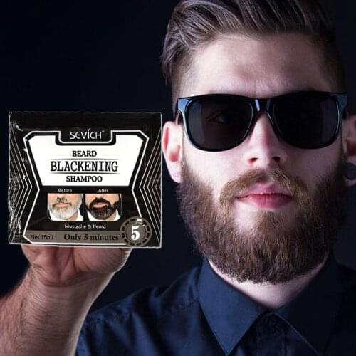 Beard Shampoo Dye Dye Shampoo Cover Noni Plant Essence Fast Hair Dye 5 Minutes Blackening Beard Herb Natural Faster Soft TSLM1