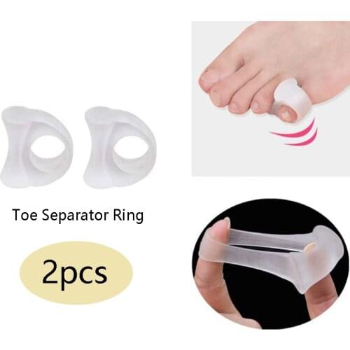 2pcs Toe Separators Toe Silicone Bunion Guard Foot Care Orthopedic Finger Toe Separator Correction Pad Foot Care Tools