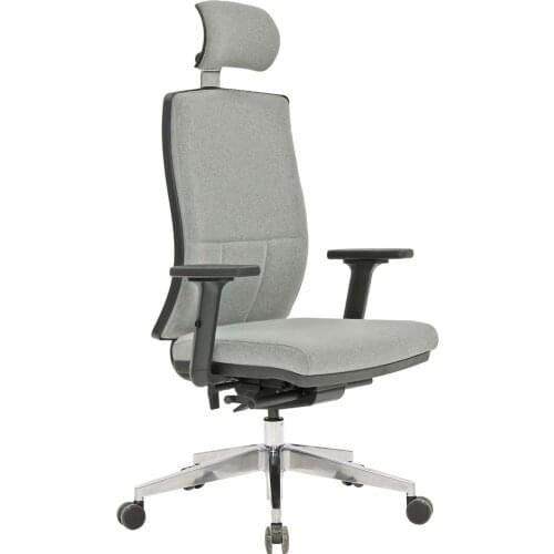 Space Office Solid Bel Supported Manager Chair-Gray
