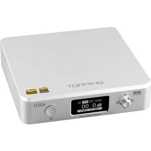 TOPPING D50s Audio Player HIFI Decoder ES9038Q2M*2 DAC Bluetooth 5.0 LDAC D50 DSD512 32Bit/768kHz Hi-Res