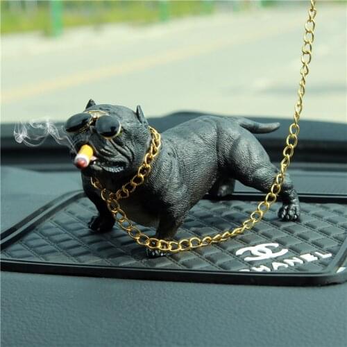 Car bully dog decoration creative personality high grade car interior trend dog simulation doll fashion cool car car decoration