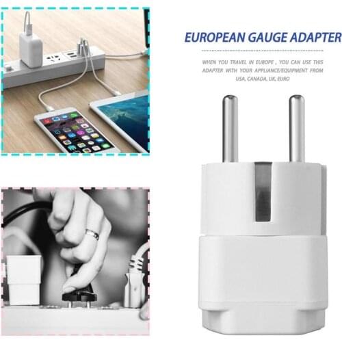 Universal Adapter Electrical Plug For AU US UK To EU AC Power Plug Travel Home Socket Converter Adapter White