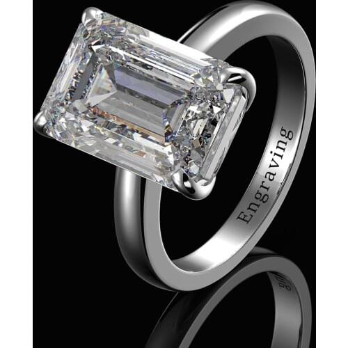 100% 925 Silver Jewelry Ring Luxury 10*14MM Pink Quartz Citrine Diamond Rings for Women Wedding Engagement Wholesale