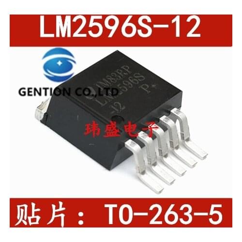 10PCS LM2596S-12 LM2596-12 TO-263-5 switching regulator 3A 12V in stock 100% new and original