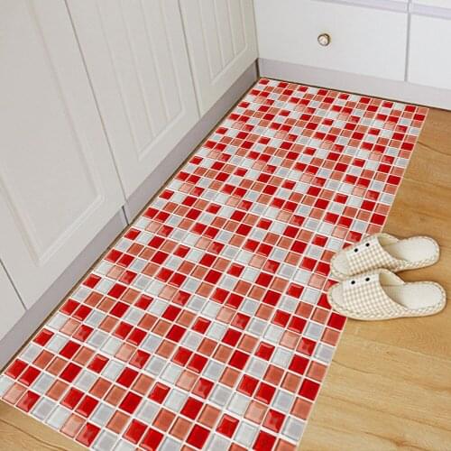 10pcs/set Glossy Mosaic Simulation Tile Wall Sticker DIY Home Decoration Floor DIY Wallpaper Waterpoof Self-adhesive Vinyl Mural