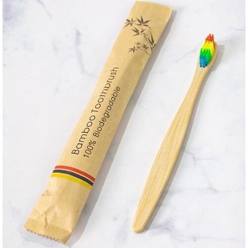 100Pcs Bamboo Toothbrush Soft Bristle Adult Toothbrushes Wooden Handle Eco Friendly Teeth Whitening Brush Dental Oral Health