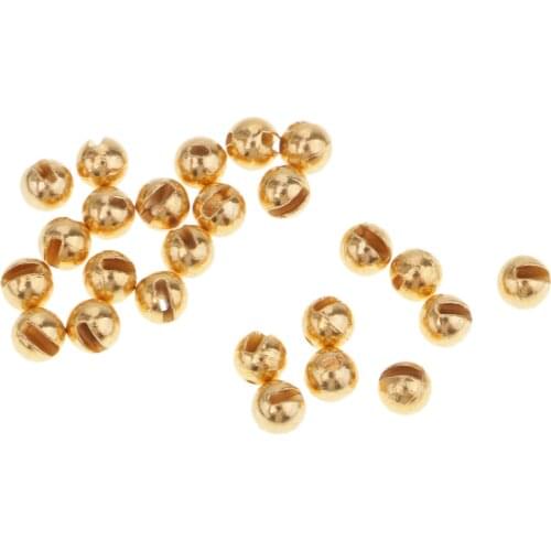 25pcs Fly Tying Slotted Tungsten Beads Very Heavy Deep Nymphs Head Beads, 5 Sizes