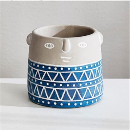 3D Cement Plant Vase Making Tools Epoxy Resin Silicone Flower Pot Mould Concrete Planter Mold