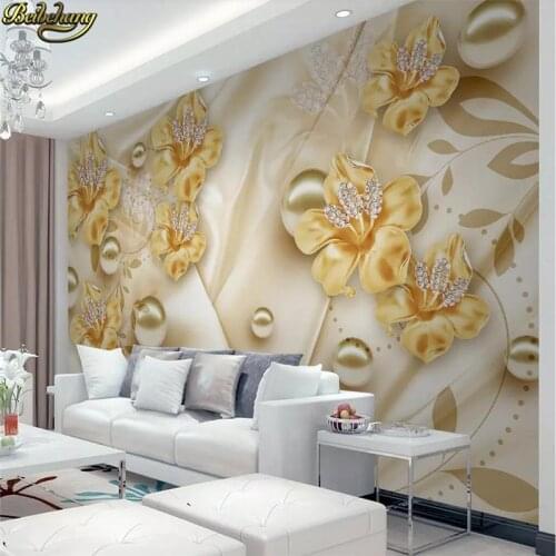 Beibehang Custom papel de parede 3d flooring Jewelry Flower 3d wallpaper living room TV Background wall paper home improvement