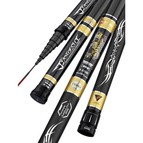 7/8/9/10/11/12/13/14/15/16m Power Hand Rod Carbon Fiber Ultra Light Hard Long Section Fishing Pole Feeder Canne a Peche Pesca