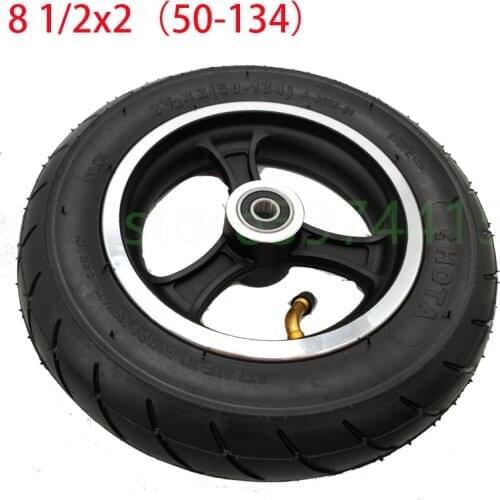 8 1/2x2 (50-134) Inenr and Outer Tire with Hub/rim 8.5x2 Pneumatic Tire Wheels for INOKIM Night Series Electric Scooter Parts