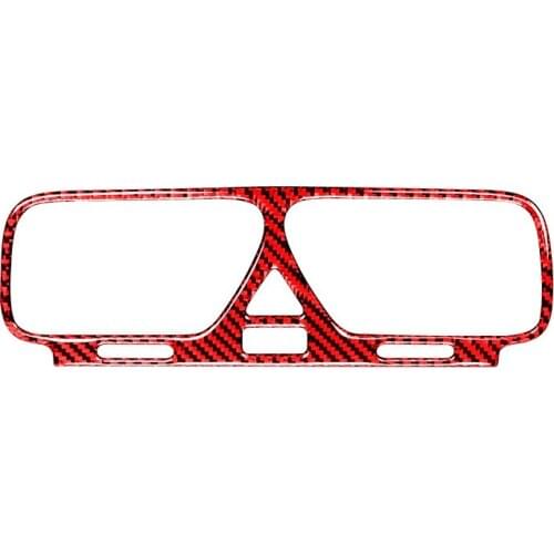 Carbon Fiber Center Air Vent Cover Trim for Scirocco 2009 2010 2011 2012 2013 2014 2015 2016 (Red)