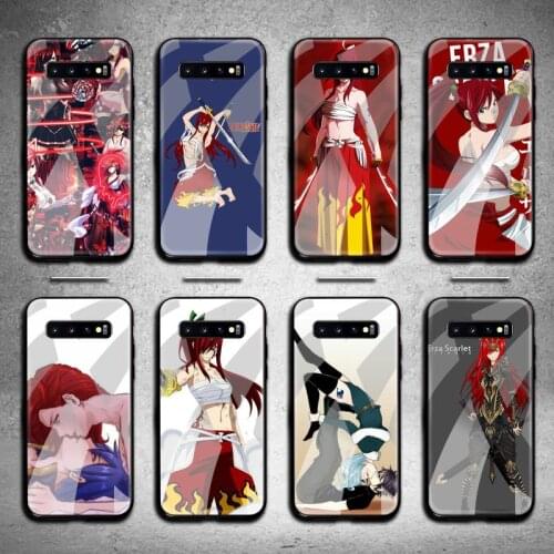 TOPCASHOP Erza Scarlet Fairy Tail Phone Case Tempered Glass For Samsung S20 Plus S7 S8 S9 S10 Plus Note 8 9 10 Plus