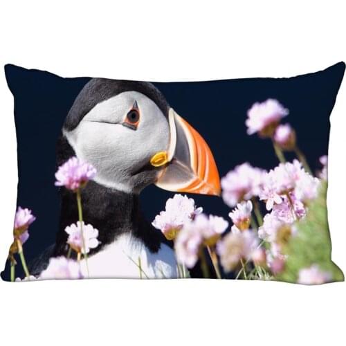Puffin Animal Bird Pillowcase 45x35cm(One Side)Rectangle Zipper Pillow Case Print Throw Wedding Decorative Pillowcase Cover10.10