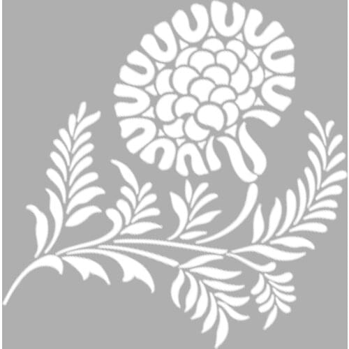 Poma Flower Stencil Painting Template 30x30 cm, Walls, Tiles, furniture For Easy and Practical Pattern Application