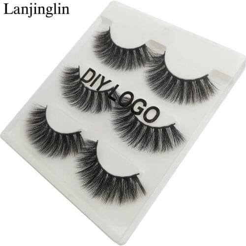 DIY LOGO packaging natural false eyelashes customize 3d mink lashes wholesale package custom label fake eyelash