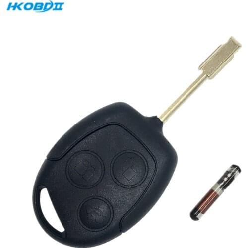 HKOBDII 3 Buttons 433MHZ Remote Emtru Key Fob 4D60 chip For Ford Mondeo Fiesta Ka Transit