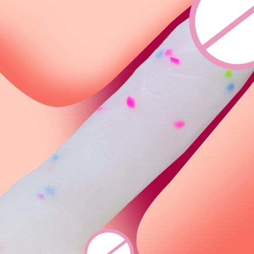 Colourful Jelly Medical Silicone Dildos Realistic Adult Toys Artificial Penis Large Dildo Erotic Sex Toys For Woman Masturbation