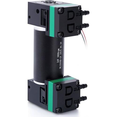 L03BL-2 12V/24V Brushless Double Head Miniature Diaphragm Liquid Pump Inkjet Waste Liquid Recovery Self-priming Pump Vacuum Pump