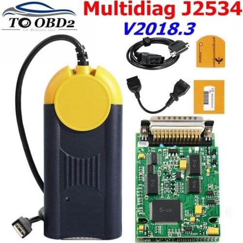 Multi-Diag Multi Diag Access J2534 V2018.3 interface OBD2 Device Multidiag J2534 2018.3 Diagnostic tool Support Multi-Languages