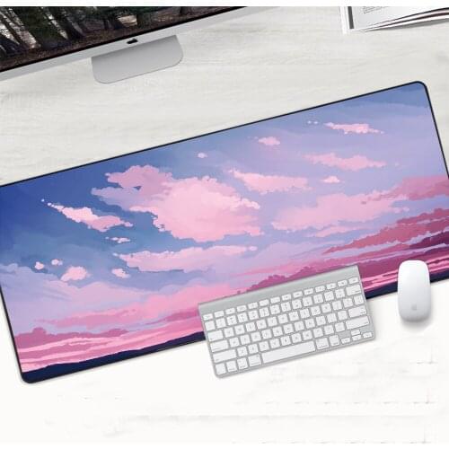 80x30cm Mouse Pad HD Print Desktop XXL Mousepad Big Locking Edge Gamer Table Mat Natural Rubber Anti-slip Carpet For PC Computer