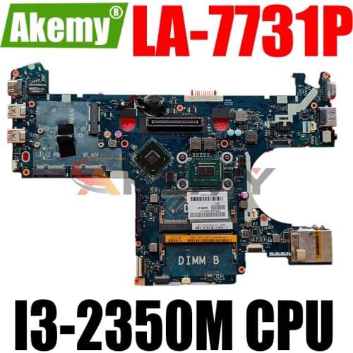 Original laptop Motherboard For DELL Latitude E6230 Core I3-2350M CN-0FTRC0 0FTRC0 LA-7731P I3-2350M SLJ8A Mainboard