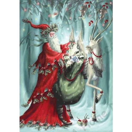 Father Christmas cartoon drill Mosaic 5D Diy Embroidery Diamond Painting 3D Cross Stitch Kits room decor Needlework Stickers