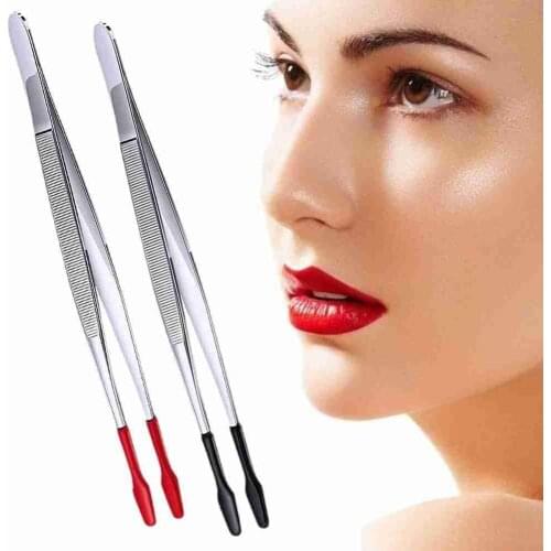 1 Pieces of Rubber Tip Tweezers PVC Silicone Precision Tweezers Laboratory Industrial Hobby Craft Tweezers Tool