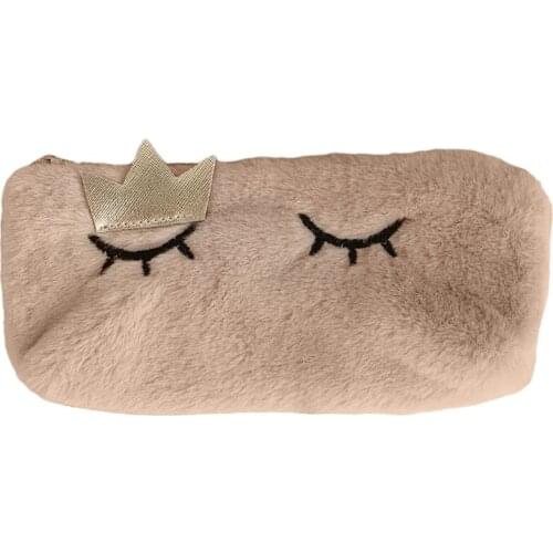 C90C Portable Pencil Pouch Lovely Cartoon Makeup Pouch Large Pencil Holder Bag Washable for Women Students Girls Boys Kids