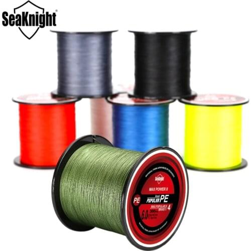 SeaKnight Brand Series Braided Line 300M PE Braided Fishing Lines 8LB-60LB Fishing Tackle