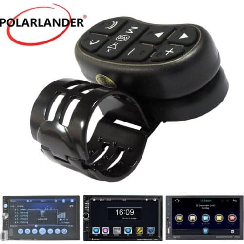 For Car Multimedia DVD Player Universal Remote Control Use 2 Din Radio 8 Button Car Steering Wheel LED Light Bluetooth Wireless