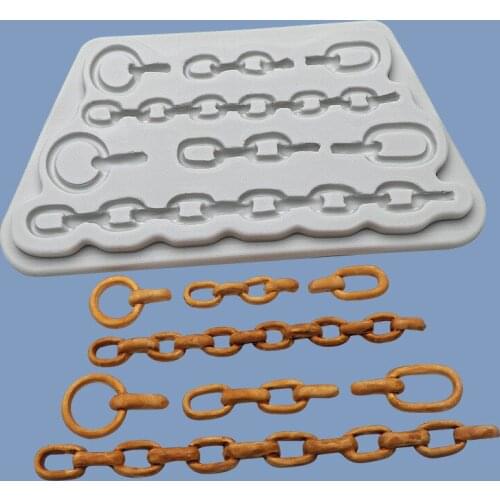 Iron Chain Silica Gel Mold Sugar Turning Cake Decoration Mold Chocolate DIY Tool