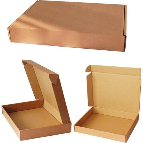 100pcs/lot Small Size Aircraft Box 8cm Series Corrugated Cassette Carton Ornaments Earrings Necklace 3layers Kraft Paper Case