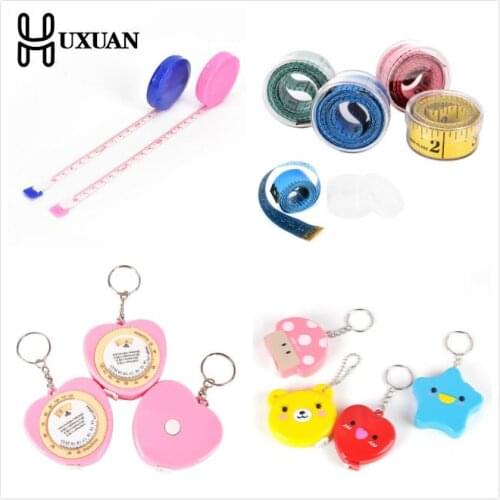 150CM Mini Measuring Tape Measure Retractable Metric Belt Colorful Portable Ruler Centimeter Inch Children Height Ruler