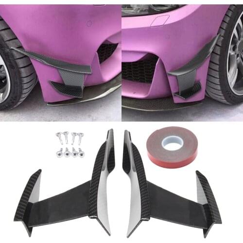 Car Front Bumper Lip Diffuser Splitter Fins Body Spoiler Canards Chin Car Tuning For BMW 4/3 Series F80 F82 F83 M3 M4 2015-19