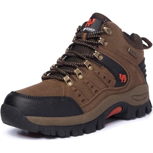 2021 New Brand Men Boots Outdoor Non Slip Hiking Boots Fashion Winter Waterproof Military Boots Comfortable Work Boots Big Size