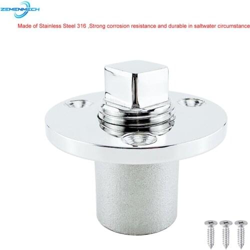 25mm 316 Stainless Steel Boat Garboard Drain Plug Bung Hole Drainage Marine Dinghy Transom Hardware Kayak Boat Accessories Hot