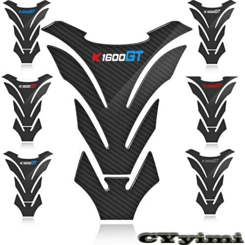3D Carbon Fiber Motorcycle Fuel Tank Pad Cover Protector Decal Stickers For BMW K1600GT K 1600GT