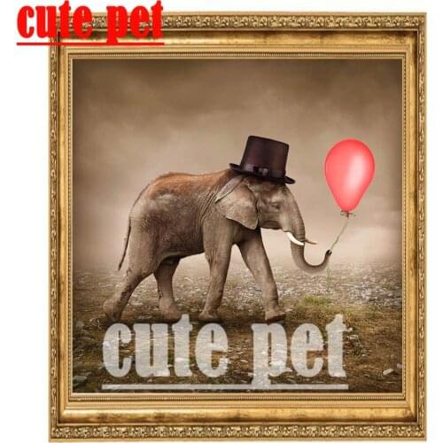 Hat elephant Diamond Embroidery diamond painting rhinestone diamond full square round diamond 3d diy mosaic CrossStitch handmade